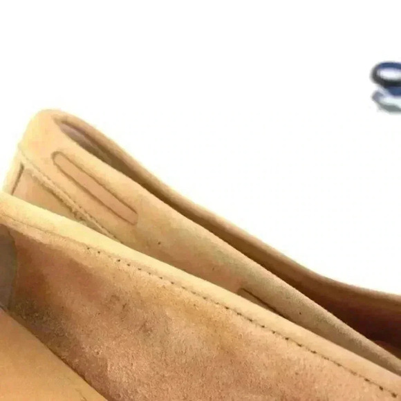 Michael Kors Flat 5.5 Orange Italian Suede Driving - Picture 8 of 9